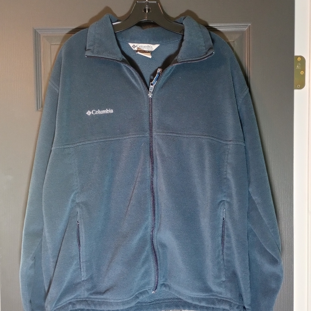 Columbia Full Zip Mountain Steens Gorpcore Fleece Jacket Men's Large  Navy Blue